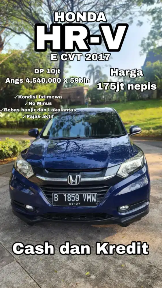 Dp 0jt angs 4,768 x 59bln !! Hrv E Cvt 2017 wrn biru