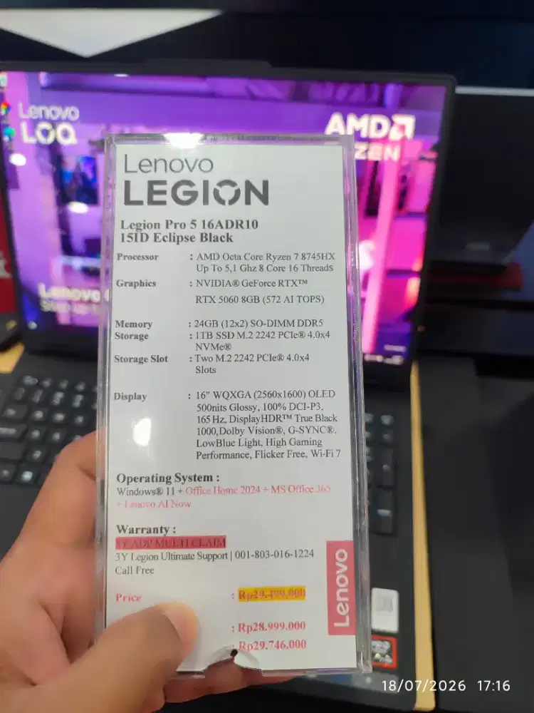 Lenovo Legion Pro 5 16ADR10 BISA KREDIT BUNGA RINGAN FREE DP