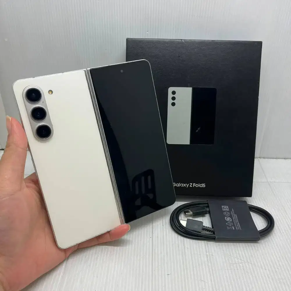SUPER MURAH FULLSET ! SAMSUNG GALAXY Z FOLD 5 5G 12/512 CREAM EX SEIN