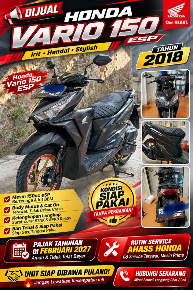 JUAL MOTOR HONDA VARIO 150 ESP
