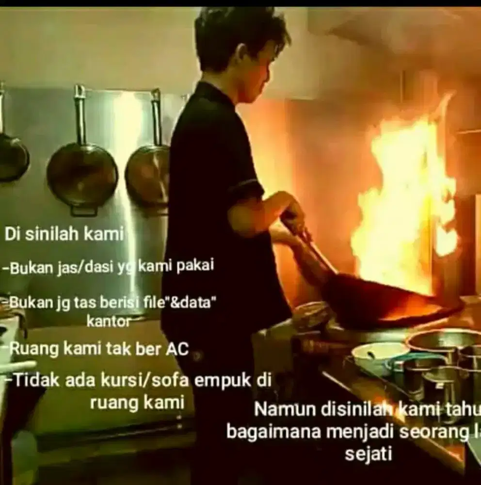 Mencari perkerjaan sebagia chef/cook