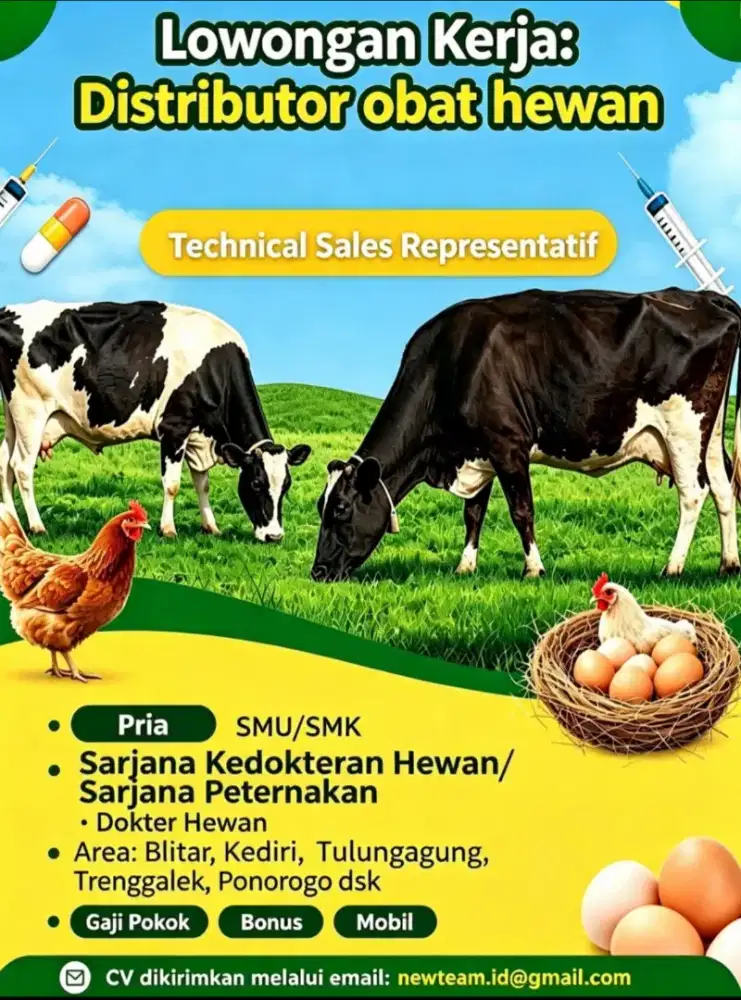 TECHNICAL SALES REPRESENTATIF Obat Hewan