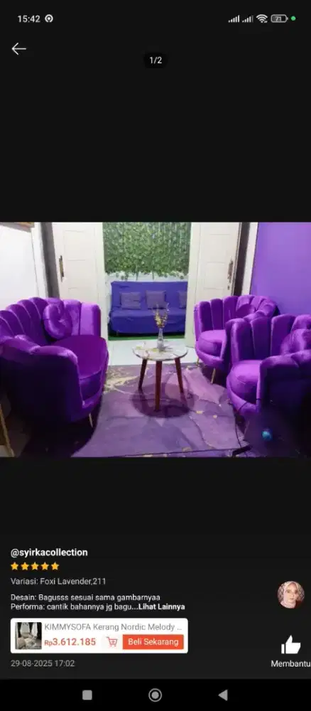 JUAL SOFA KERANG NORDIC