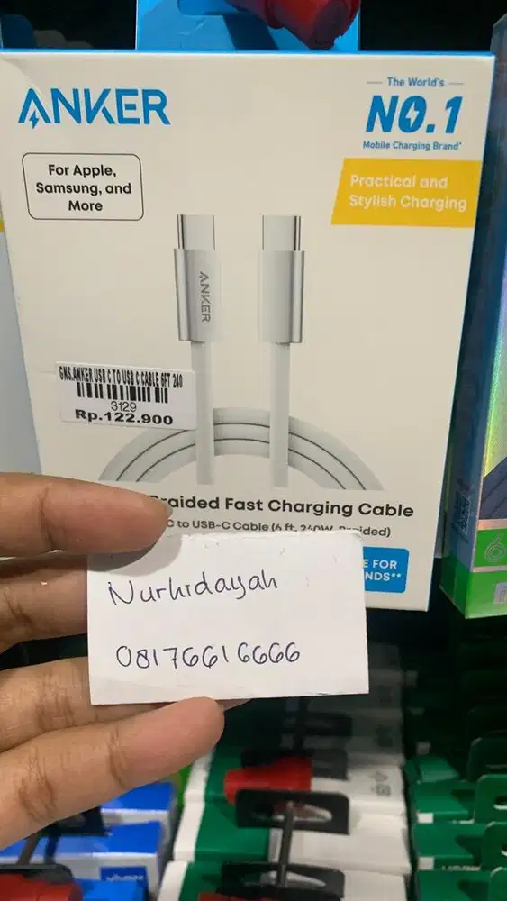 Kabel ANKER USB-C to USB-C Braided Fast Charging  ATLANTIS DAHSYAT