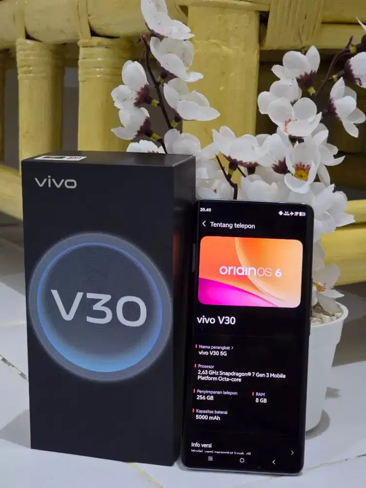 VIVO V30 5G 8/256GB – PUTIH PUSPA Bekas Tangan Pertama