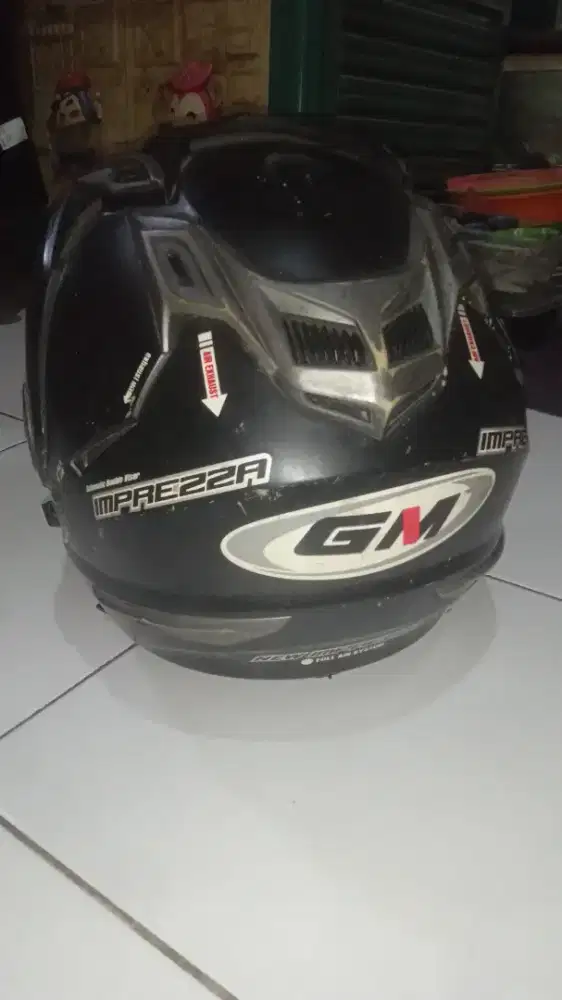 Helm merk GM imprezza double Visor  kaca luar dalam msh ok semua