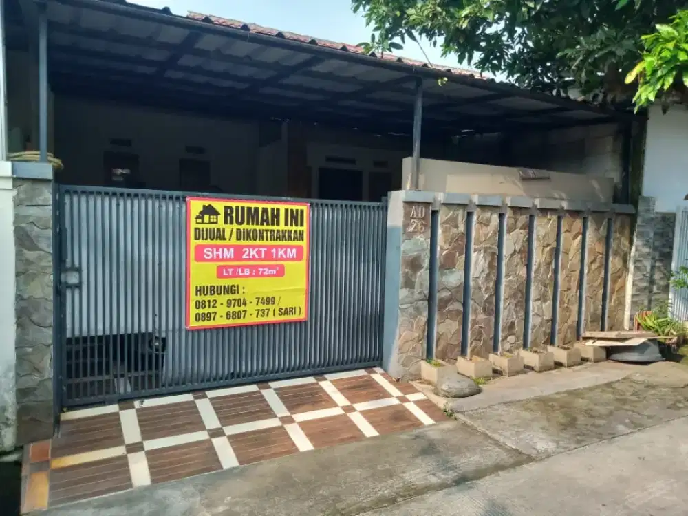 Dijual / DiKontrakkan Rumah di Perumahan Duren Baru Permai Blok AD 26