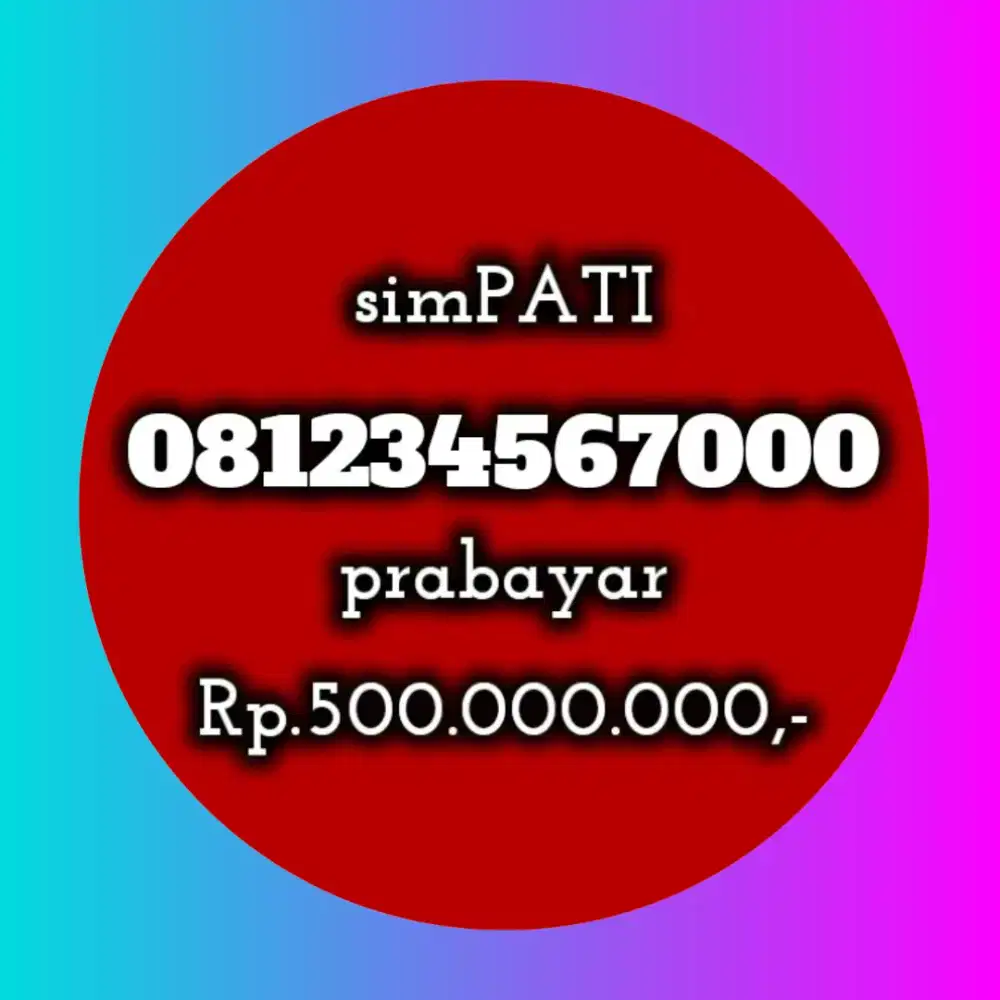 nomor cantik simpati 7000
