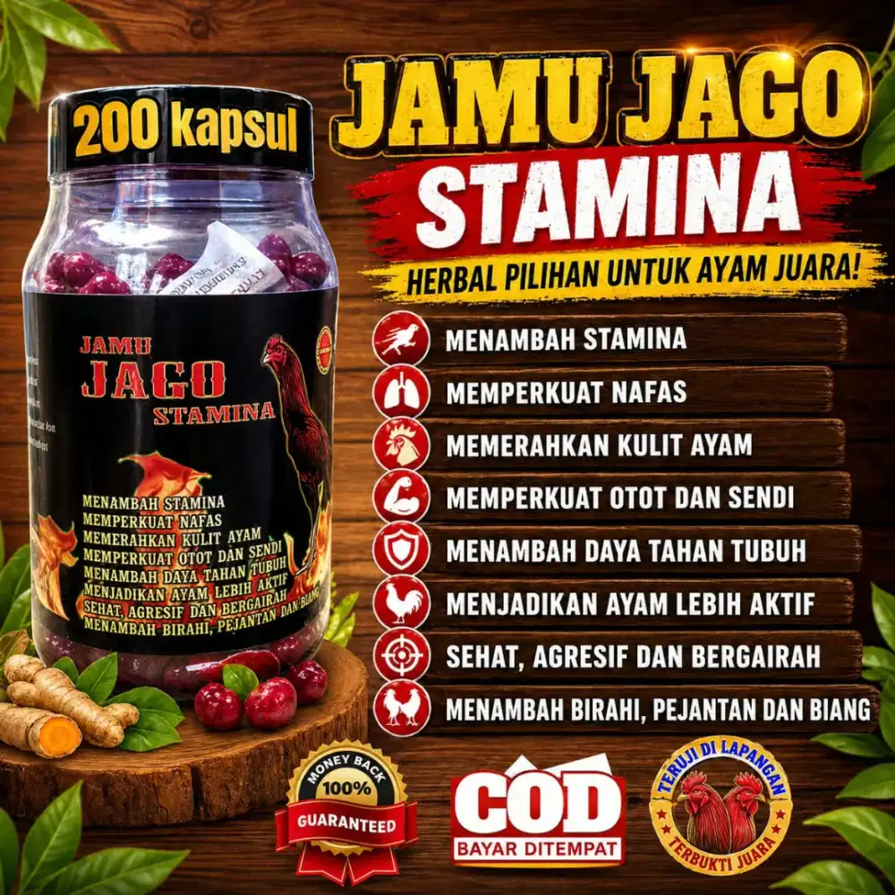 JAMU AYAM JAGO HERBAL, isi 100-200 kapsul