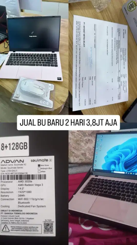 Laptop advan soulmate x2