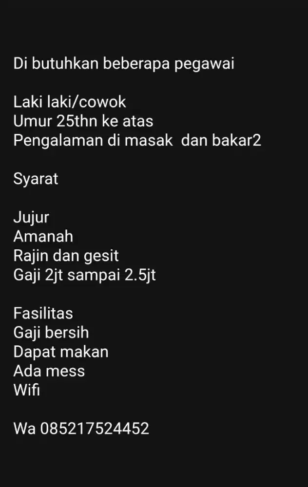 Lowongan pekerjaan