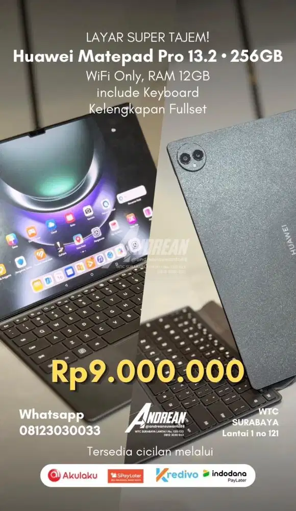 Second Huawei Matepad pro 13.2 inch wifi 12/256 include keyboard