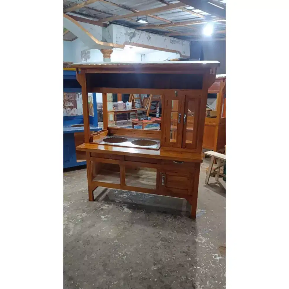 Di jual Gerobak bakso kayu dan banyak bonusnya