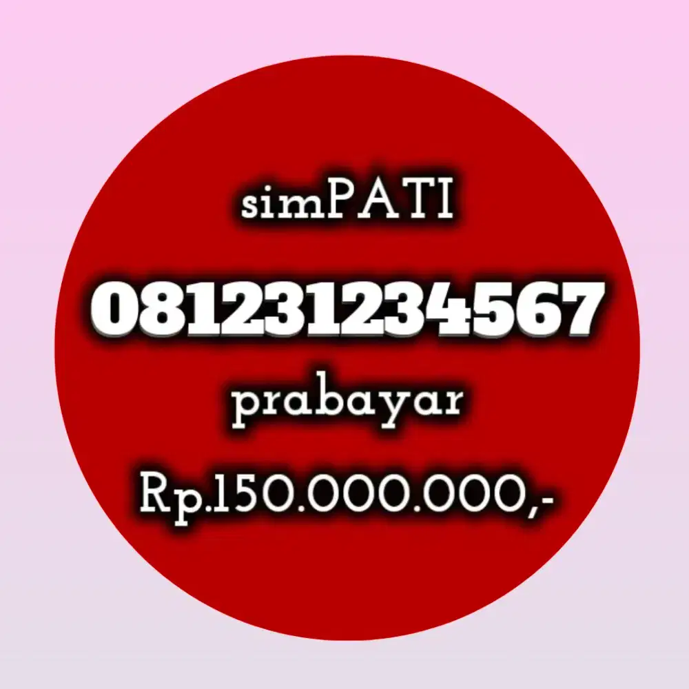 NOMOR CANTIK SIMPATI 1234567