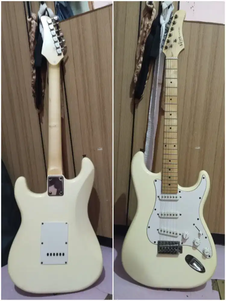 gitar elektrik ori lokal model stratocaster mantap siap pakai nett