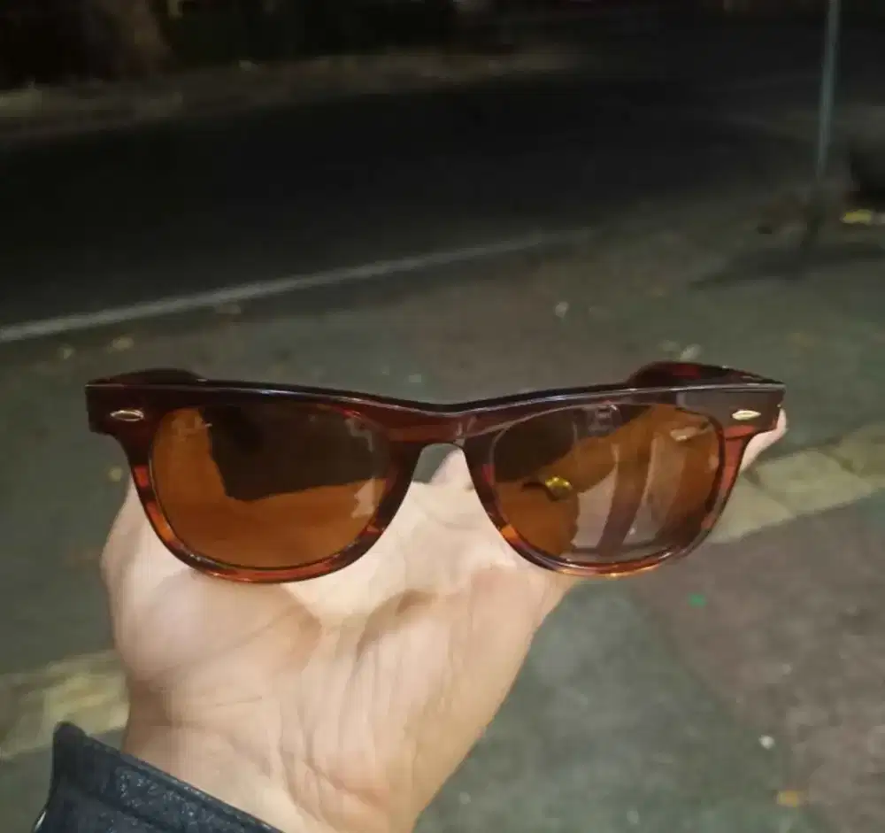 Kacamata Ray Ban Vintage Biker Sunglass Pria brown