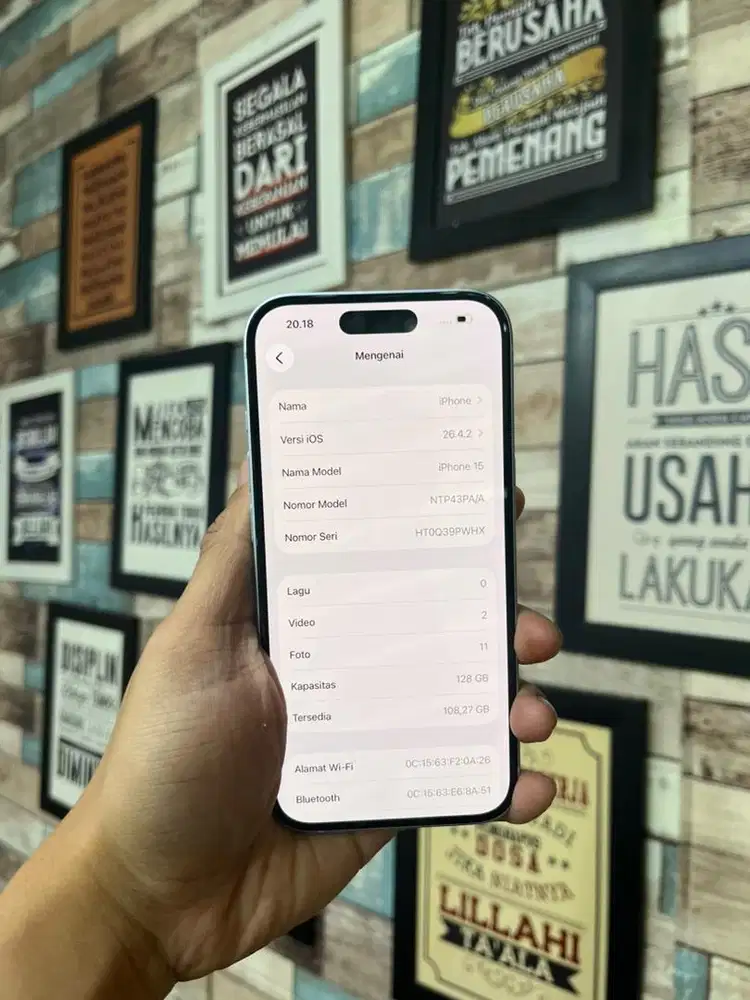 iphone 15 128gb blue second resmi