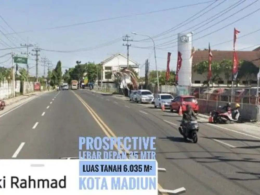 (W) Tanah LD 35 mtr, Nol Jl Basuki Rahmad KOTA MADIUN Cantik