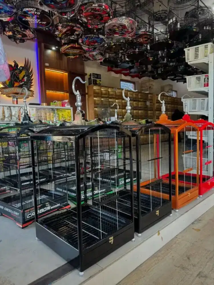 Sangkar senar kenari kayu jati
