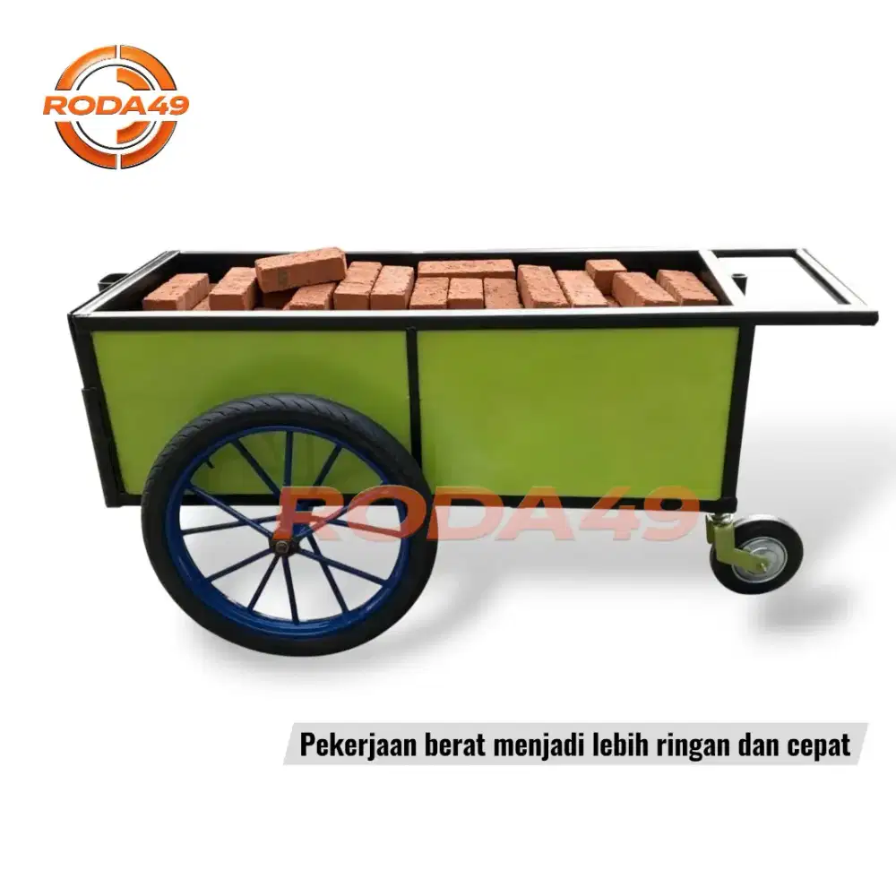 Gerobak Besi Roda tiga ukuran 120x50x40 cm