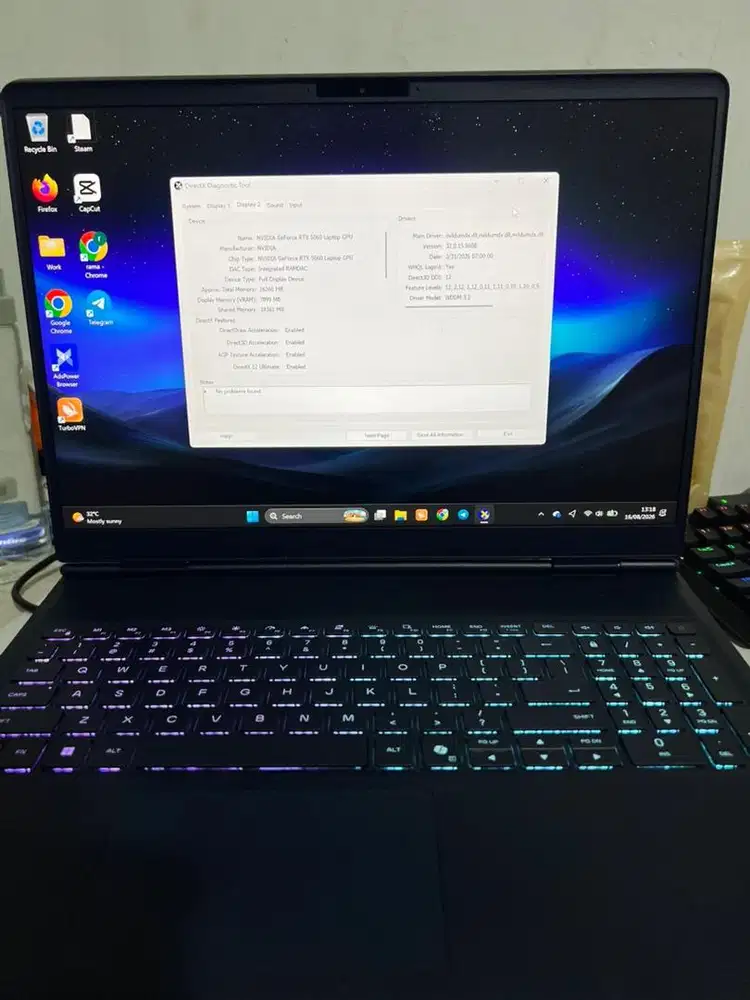 DIJUAL Alienware Aurora 16X — Laptop Gaming Monster, Nego Tipis!