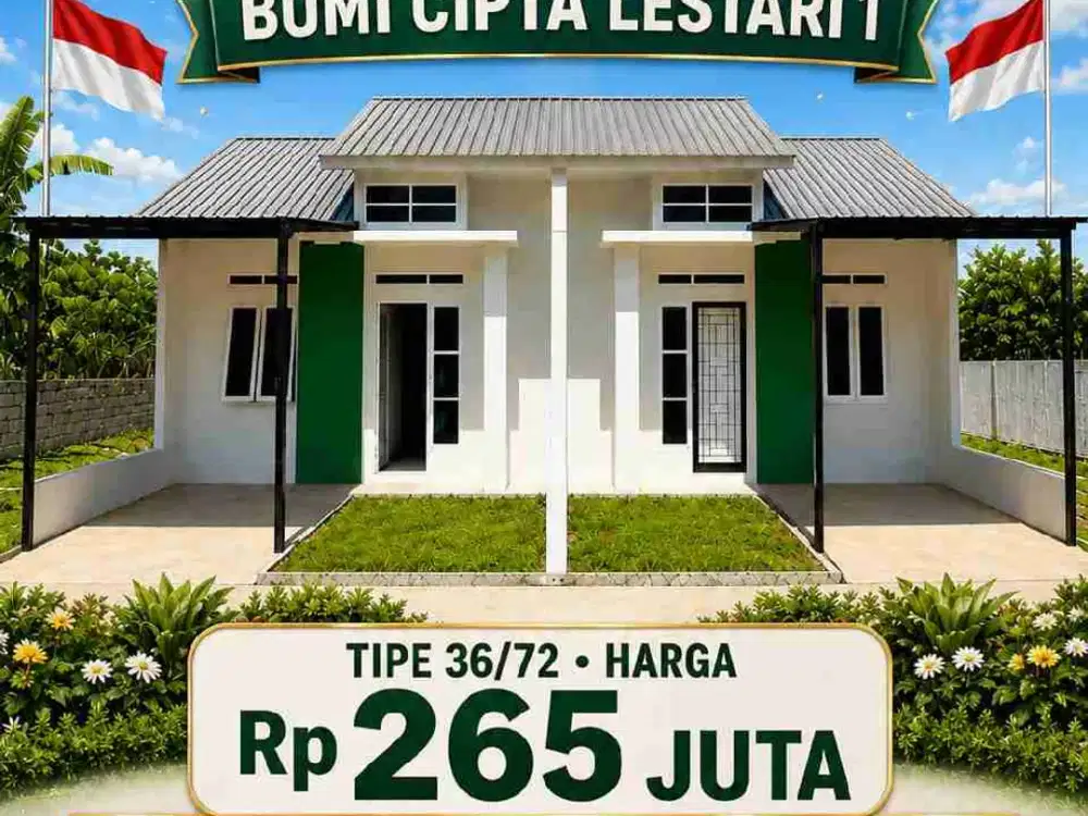 Rumah Komersil Angsuran Subsidi Dekat Bandara