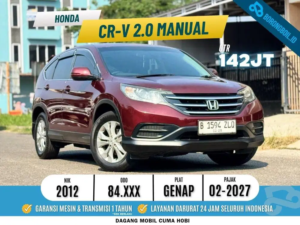 LOW KM SUPER HONDA CRV 2.0 MANUAL 2012 MERAH ISTIMEWA SIAP PAKAI