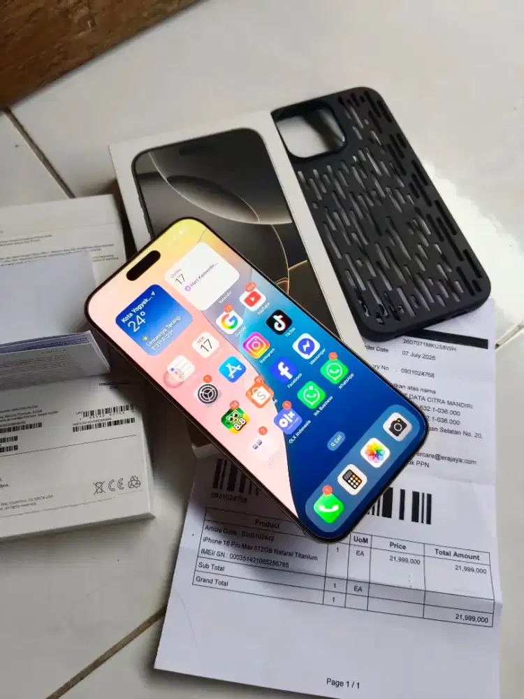 iPhone 16 pro max 512gb ibox sebulan pakai cari TT bawahnya