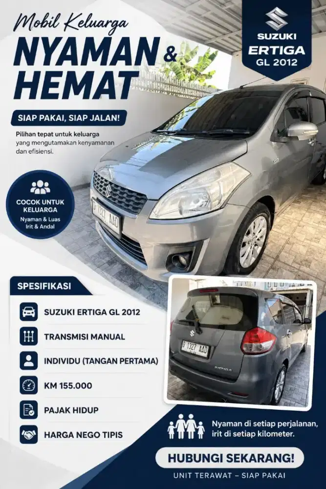 Suzuki ertiga manual 2012 siap pakai