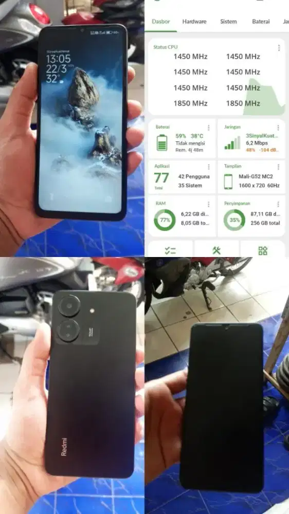 Redmi 13c nfc 8+8/256 hp sama casan ORI aja