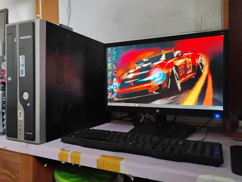 Pc gaming online / intel gen4 + ram 8gb + ssd + monitor 19inch