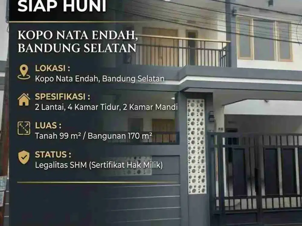 Rumah Bagus Luas Nata Endah Kopo Dekat Taman Kopo Indah Bandung