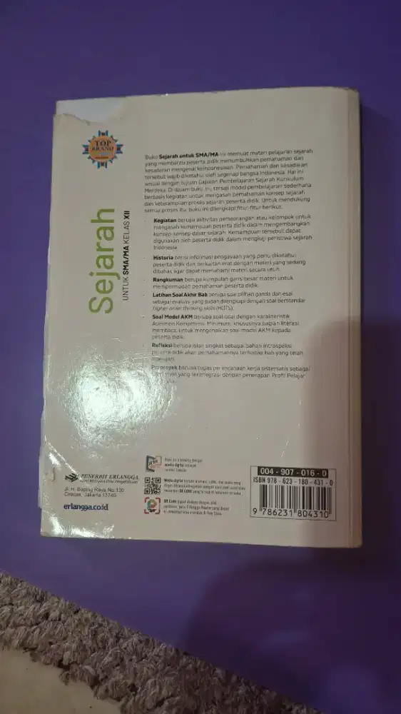 Buku sejarah untuk SMA/MA Kelas XII
