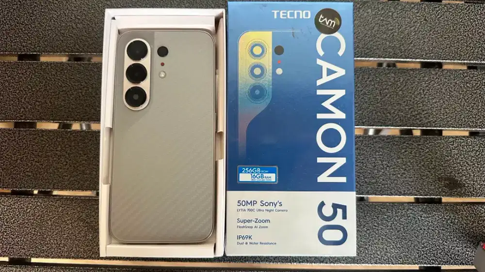 Tecno camon 50 16/256gb bekas bergaransi