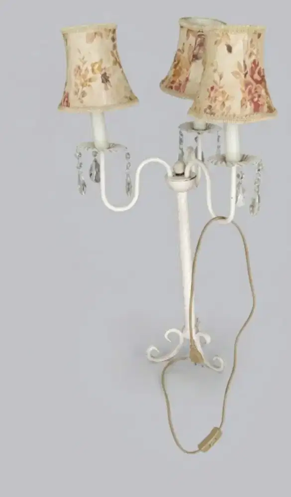 Lampu Hias Meja 3 Cabang Gaya Klasik Victorian Shabby Chic Nego