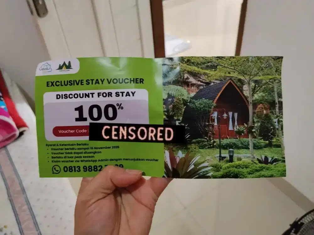 WTS VOUCHER STAYCATION CAMP DE KATARINA PUNCAK BOGOR