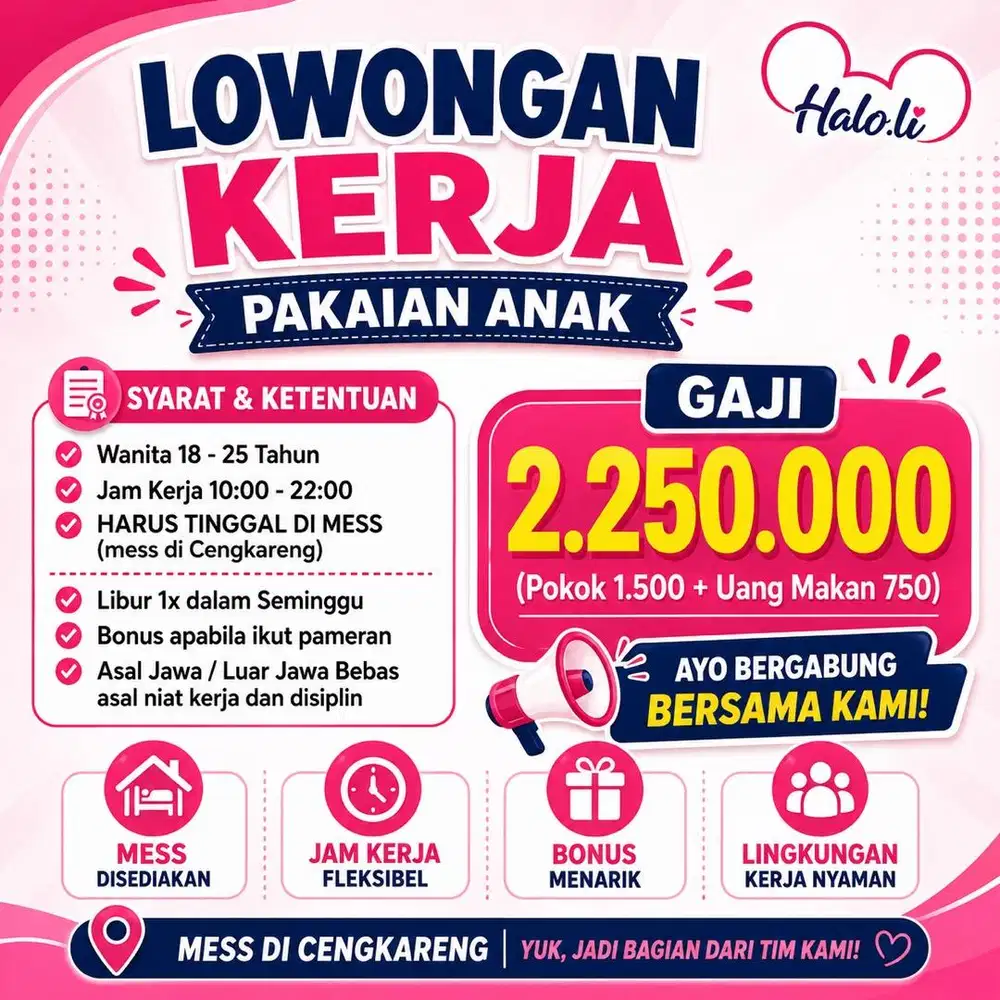 SPG DAN KURIR DAN SUPIR USAHA PAKAIAN ANAK