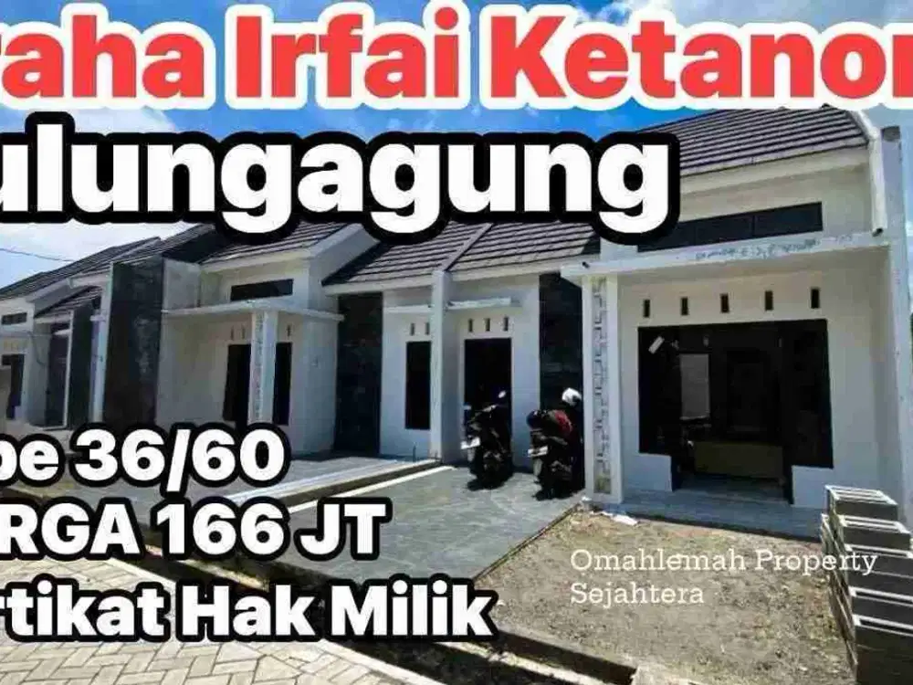 di jual rumah subsidi  mepet kota Tulungagung graha Irfai Ketanon 2 Tulungagung