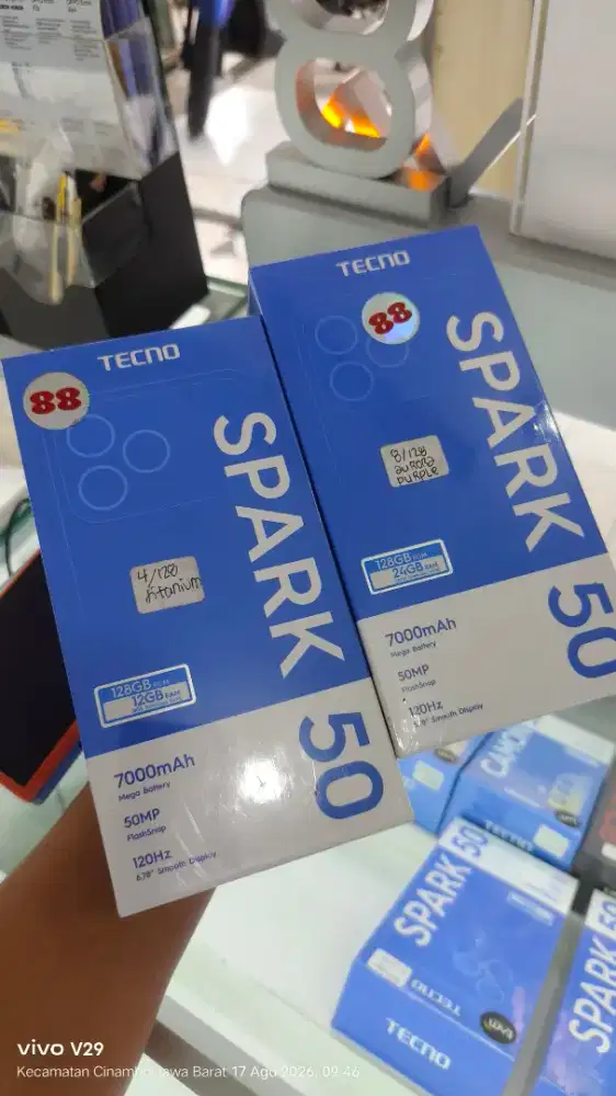 Tecno SPARK 50 4+8/128 NFC 7000mAh BARU SPESIAL PROMO