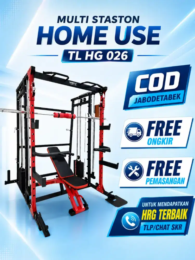 Total Fitness TL-026 Power Rack Multifungsi 150 KG | COD Jabodetabek