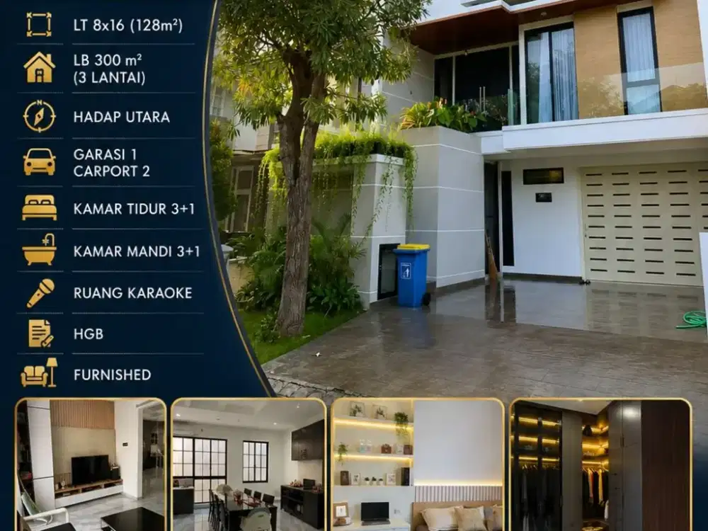 Dijual rumah The Mansion, Pakuwon Indah Surabaya