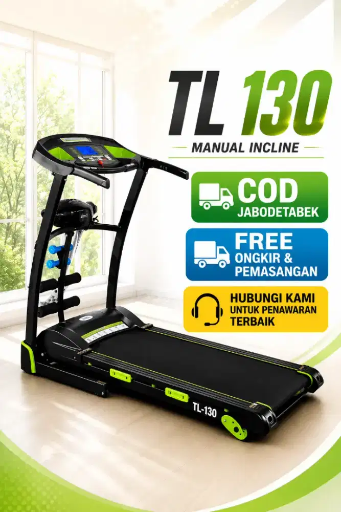 Treadmill Total Fitness TL-130 | COD Jabodetabek - Free Ongkir