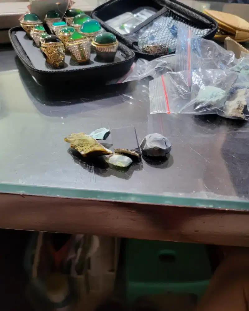 Bahan batu bacan coklat dan doko 5pcs borongan