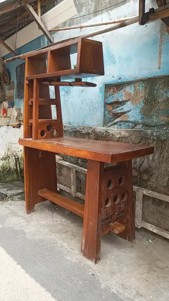 MEJA BAR KAYU JATI ASLI