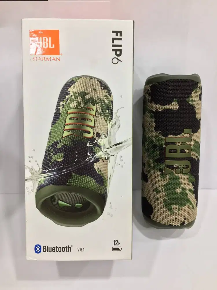 Speaker Bluetooth JBL Flip 6 Squad Camo Original 100% - LIKENEW