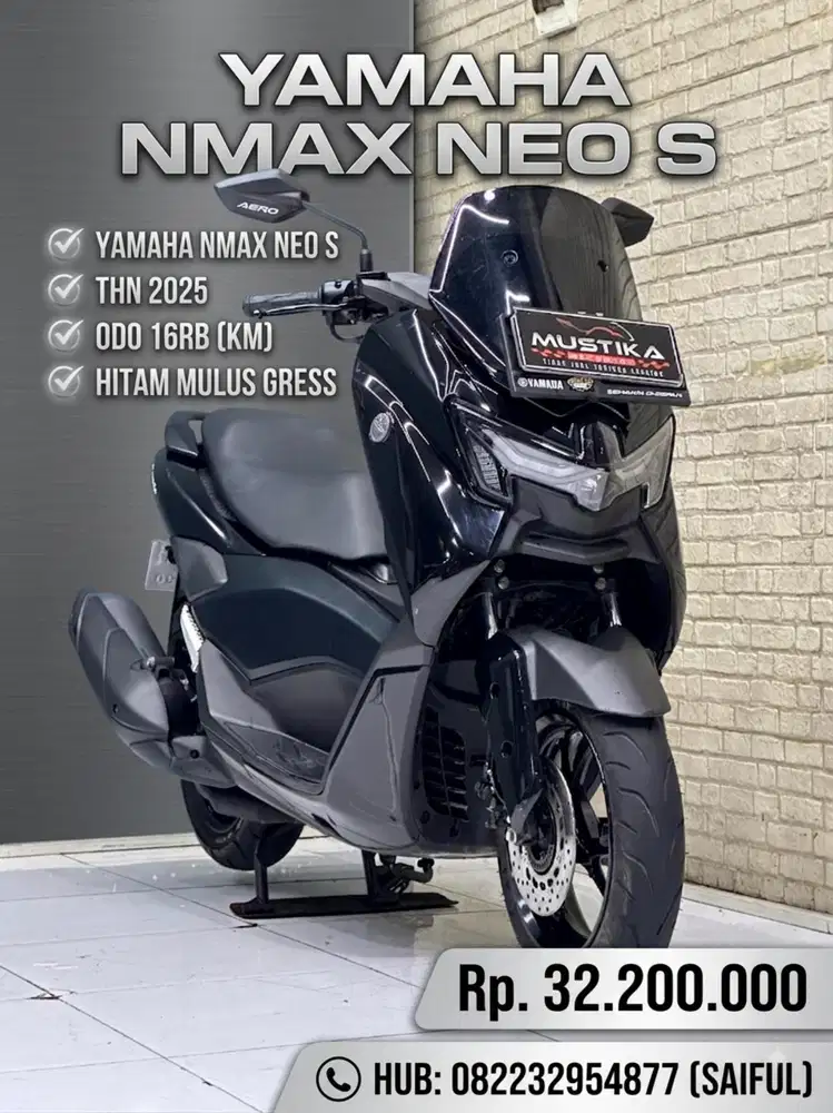 Perfect Condition!!Yamaha N Max Neo S 2025 Black Plat S Mulus-Mustika