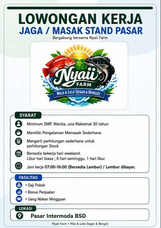 Lowongan Jaga Stand + Masak Goreng