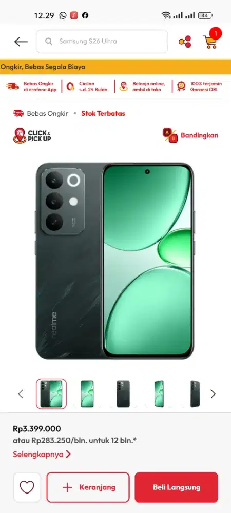 Realme C100 series baterai besar