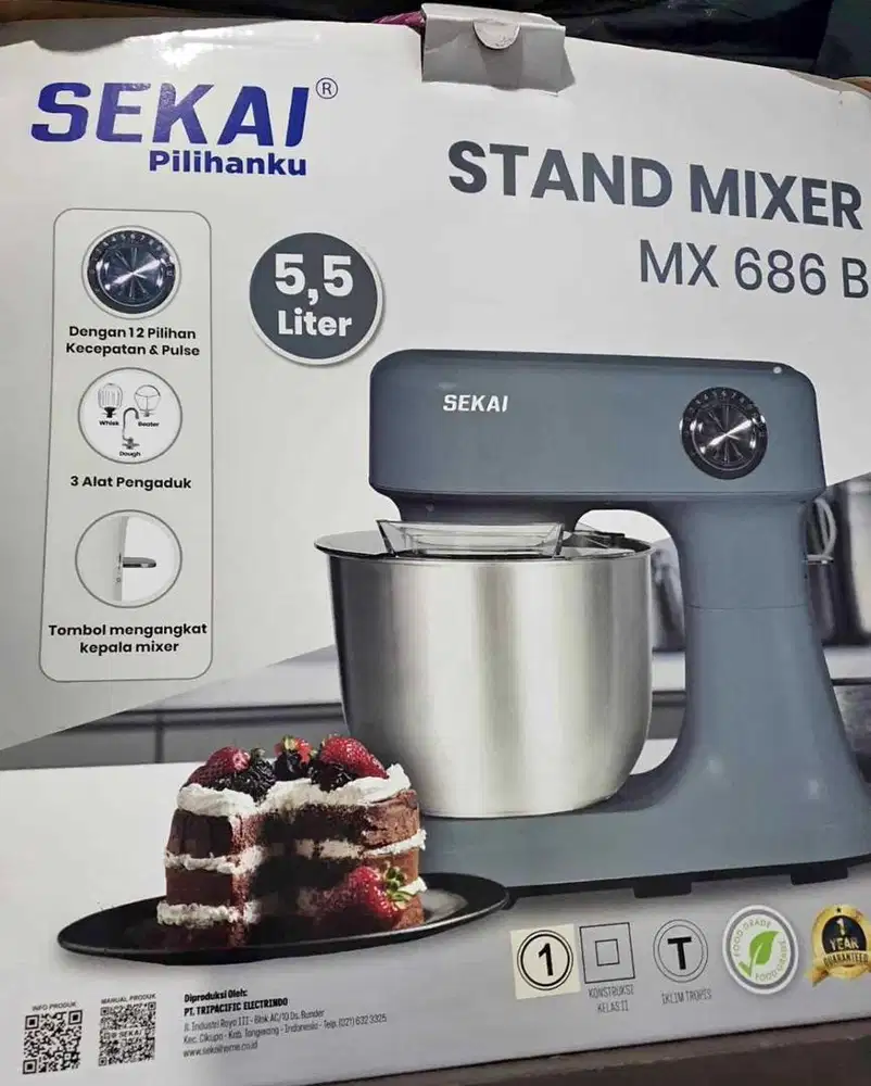 Stand mixer sekai 5,5 l
