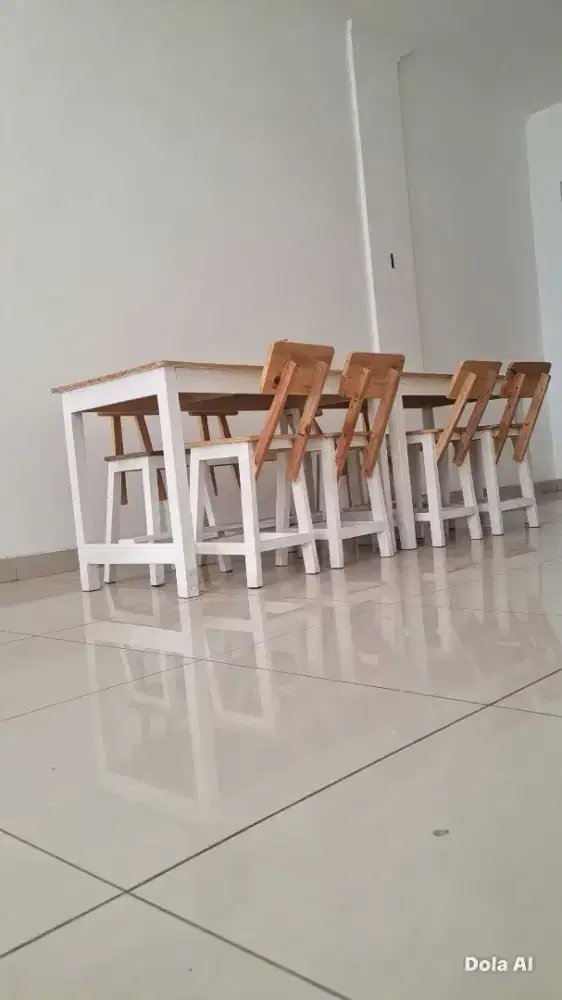 Kursi cafe full kayu estetik